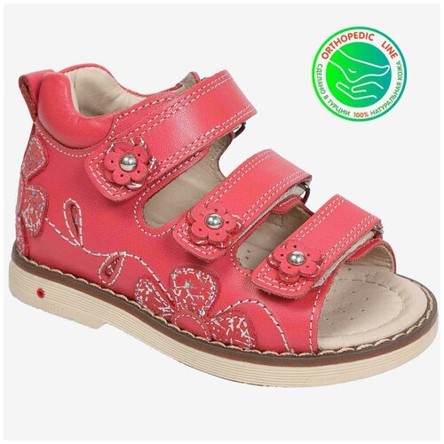 фото Сандалии для девочек kapika 10212т-1 красный, размер 19