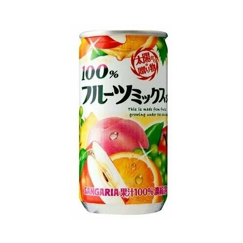 Японский сок Sangaria 100% Фруктовый Микс 190 мл.