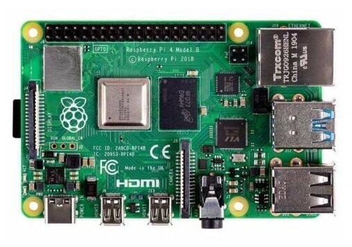 Микрокомпьютер Raspberry Pi 4 Model B 8GB Broadcom BCM2711 ARM Cortex-A72 @ 1.5GHz, 2 x USB 3.0, 2 x USB 2.0, Wi-Fi, Bluetooth