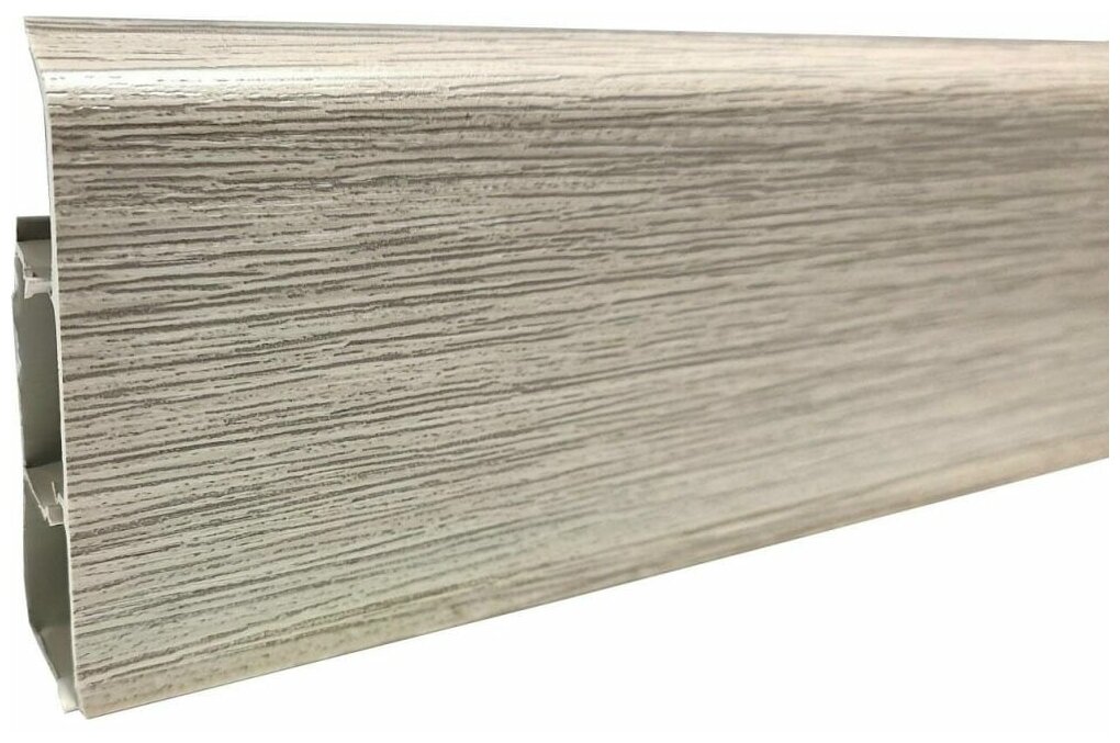 фото Напольный пластиковый плинтус пвх 70 мм. Deconika 208 дуб мокко