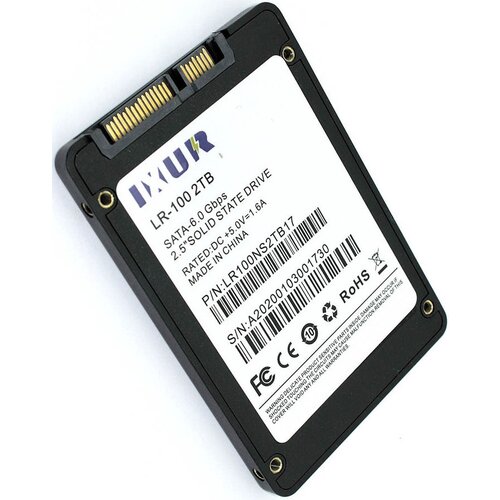 Твердотельный накопитель IXUR 2 ТБ SATA LR100NS2TB17 samsung pm1733 3 84tb enterprise ssd 2 5” 7mm pci express gen4 x4 dual port x2 read write 7000 3800 mb s random read write iops 1500k 135k