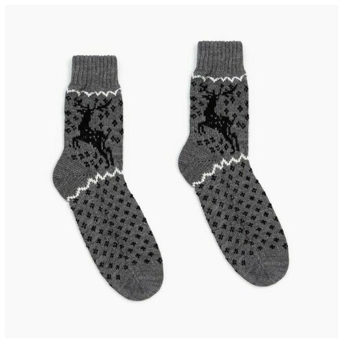 Носки , размер 37/40, серый носки размер 23 25 черный серый