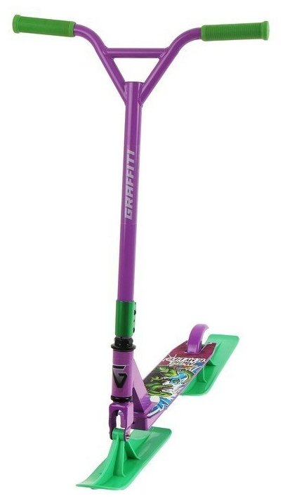 фото Самокат-снегокат трюковой, зимний 2 в 1