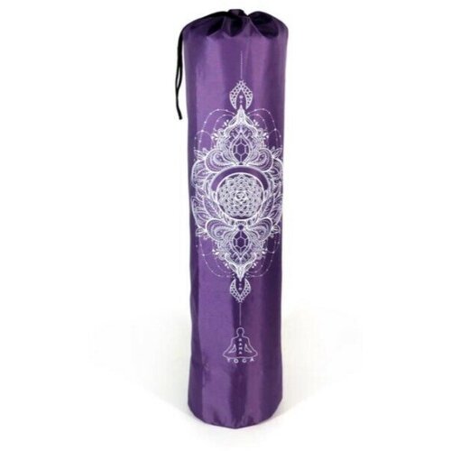 фото Универсальная сумка чехол для коврика для фитнеса и йоги чакры размер 16 х 70 см (фиолетовый) bodhi