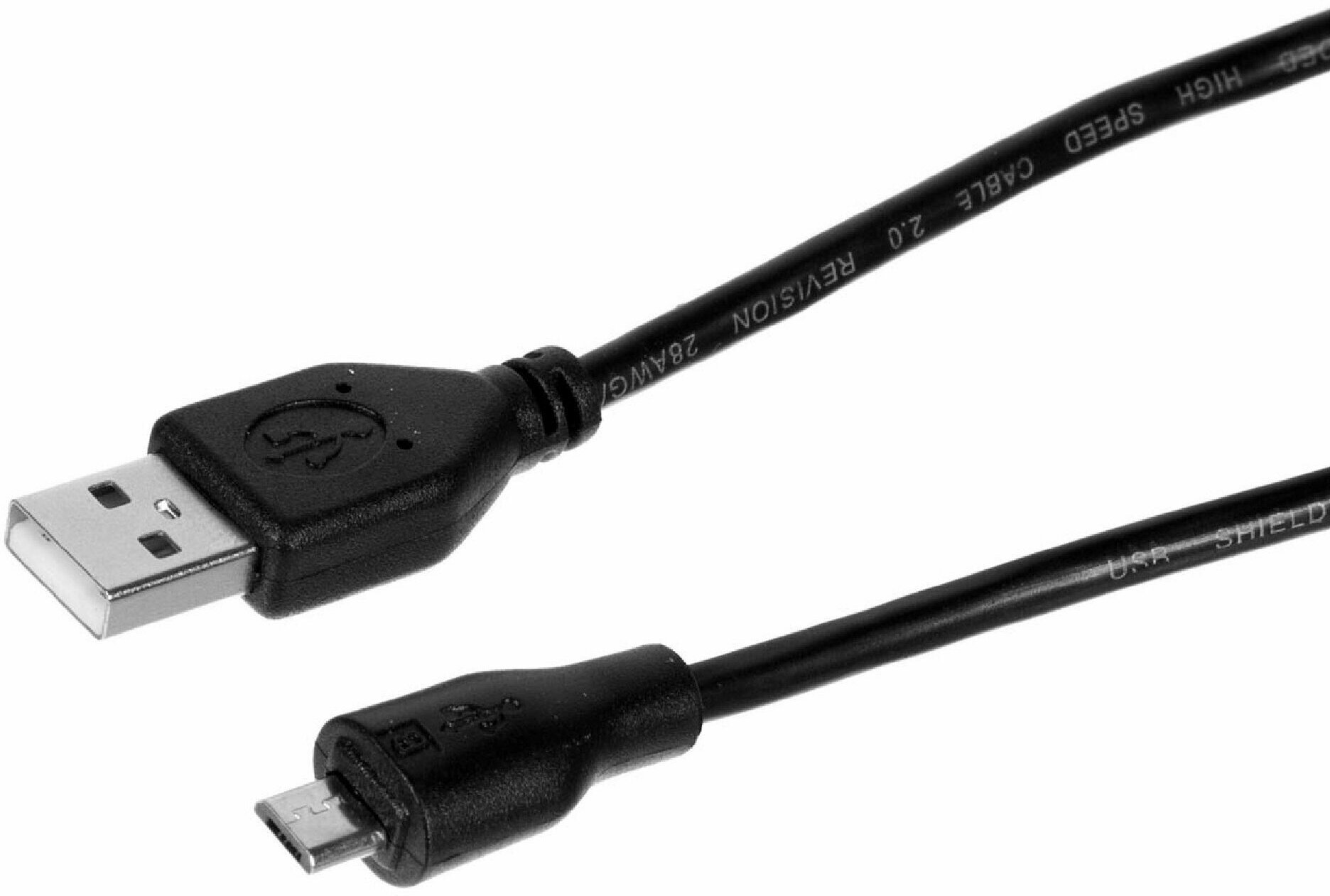 Кабель USB-microUSB Oxion Стандарт 1 м ПВХмедь цвет чёрный