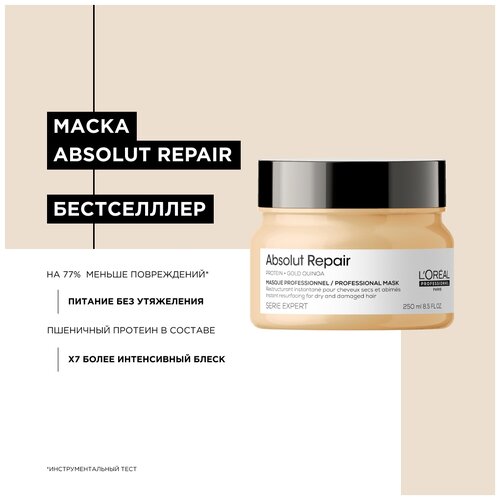 Маска LOreal Professionnel Serie Expert Absolut Repair для восстановления поврежденных волос,  250 мл