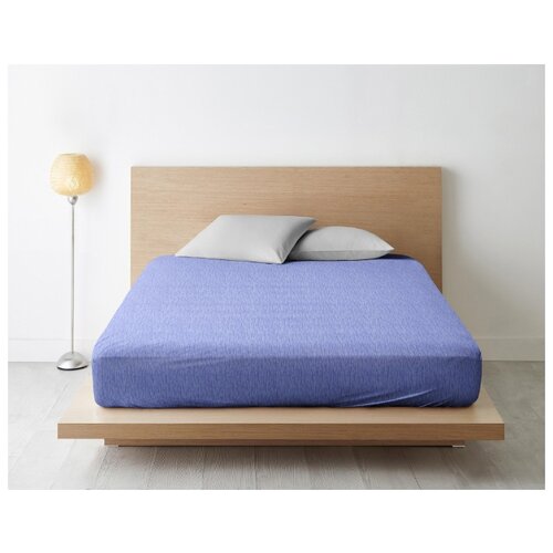 фото Ночь нежна простыня на резинке gzhel цвет: синий br09795 (160х200)