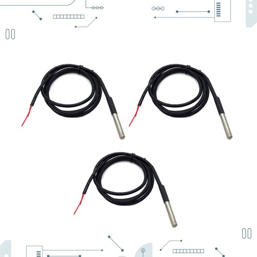 Датчик температуры DS18B20 1 метр (Герметичный) - 3шт.