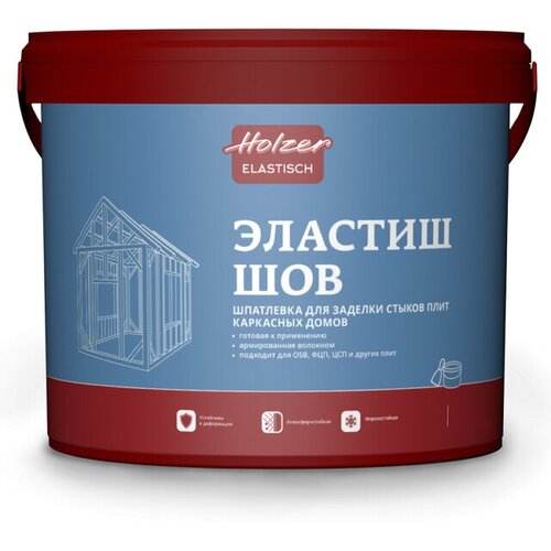 Шпатлевка готовая HOLZER Эластиш шов 4кг белая, арт.82908. шпатлевка holzer festspachtel эластиш шов 4 кг