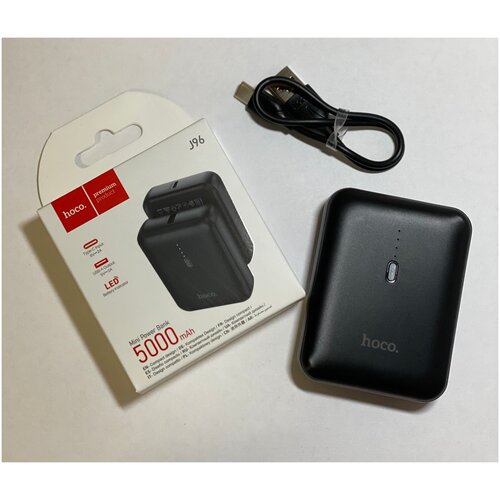 Внешний аккумулятор Mini Power Bank hoco5000mAhповербанк Type-C чёрный 999₽