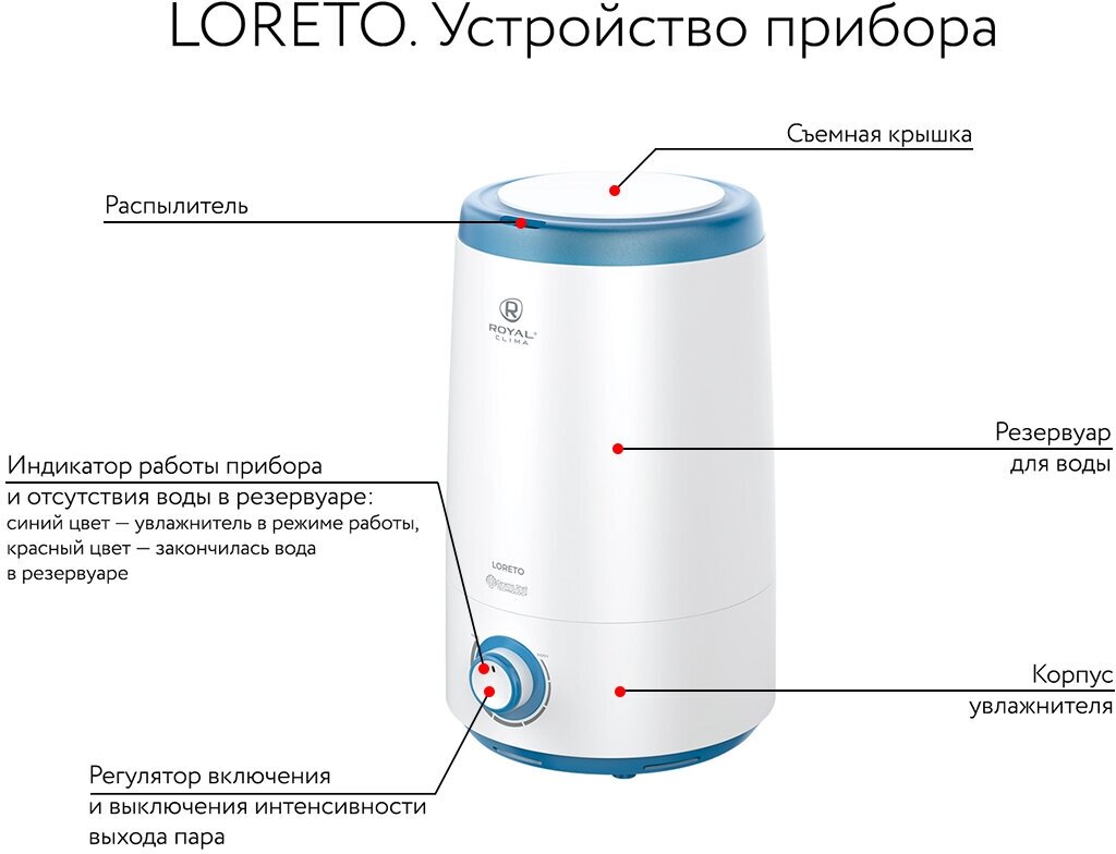 Ультразвуковой увлажнитель воздуха Royal Clima - фото №8