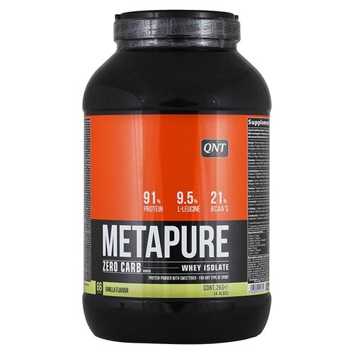 qnt metapure zero carb 480g belgian chocolate изолят сывороточного протеинаметапьюр зеро карб 480гр бельгийский шоколад Протеин QNT Metapure Zero Carb, 2000 гр., молоко-ваниль