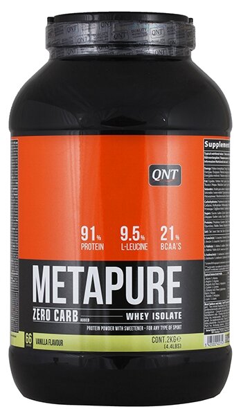 Изолят протеина QNT METAPURE ZERO CARB 2000 г, Ваниль