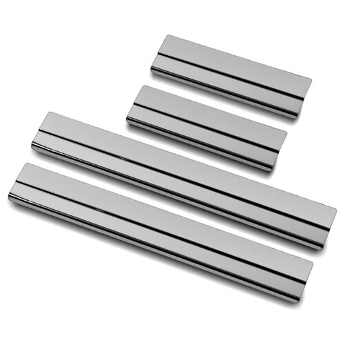 фото Накладки на пороги russtal toyota rav 4 2015-2019 (нерж., зеркало)