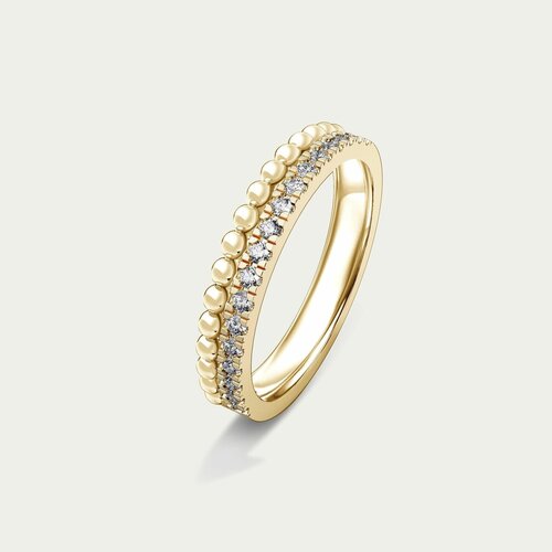 Кольцо DIAMDOR, желтое золото, 585 проба, бриллиант, размер 18