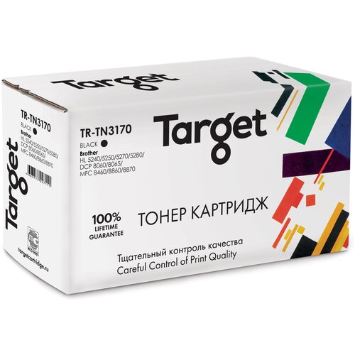 картридж tn 3170 для бразер brother hl 5240 hl 5240l hl 5250dn hl 5270dn hl 5280dw Тонер-картридж Target TN3170, черный, для лазерного принтера, совместимый