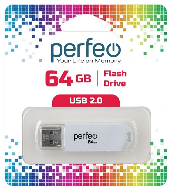 USB флешка Perfeo USB 64GB C03 White