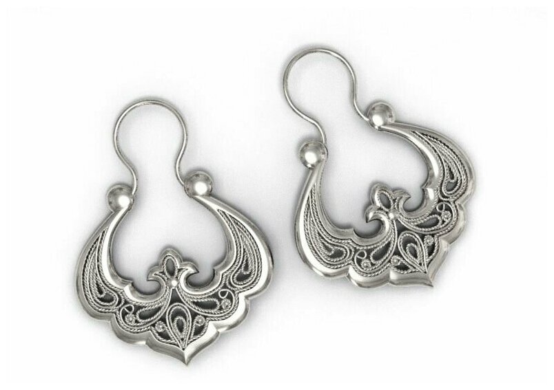 Серьги серебро, 925 проба