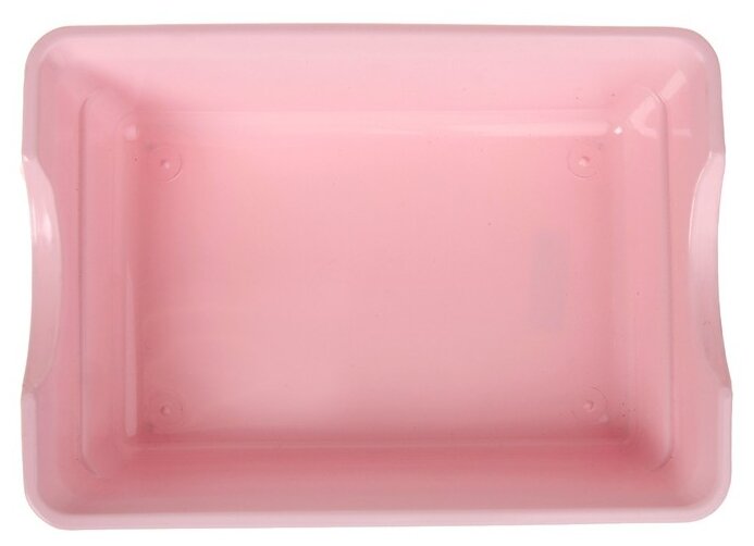 Туалет-лоток для кошек Сима-ленд 3371390 36 х 26 х 9 см розовый - фотография № 2