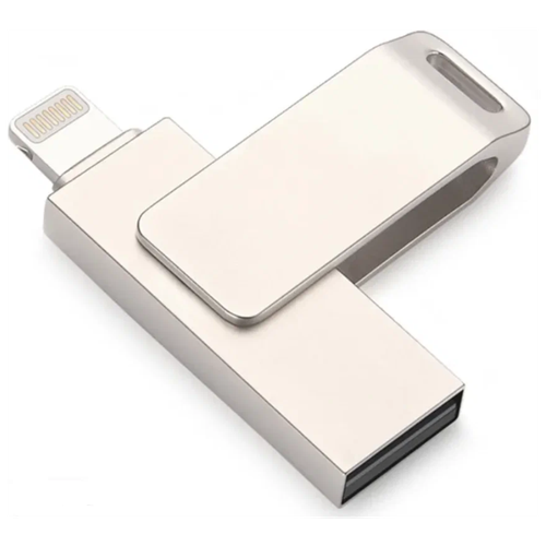 Металлическая USB флешка для iPhone/флешка lightning/флешка для ipad/флешка для айфона и компьютера/32 ГБ