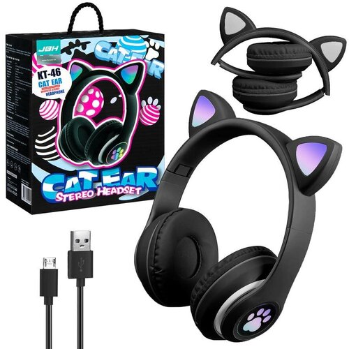 Беспроводные детские наушники с ушками JBH KT-46 черный 88500₽