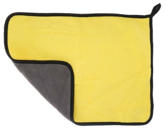 Салфетка для автомобиля CARTAGE, микрофибра, 350 г/м2, 30x40 cм, желто-серая