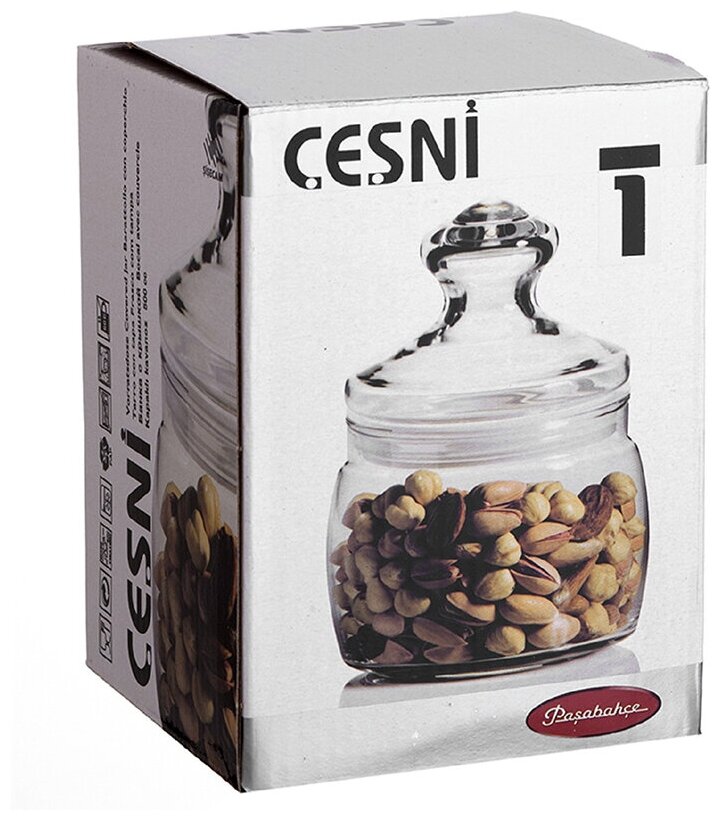 Банка для сыпучих продуктов Pasabahce "Cesni", с крышкой, 420 мл - фотография № 3