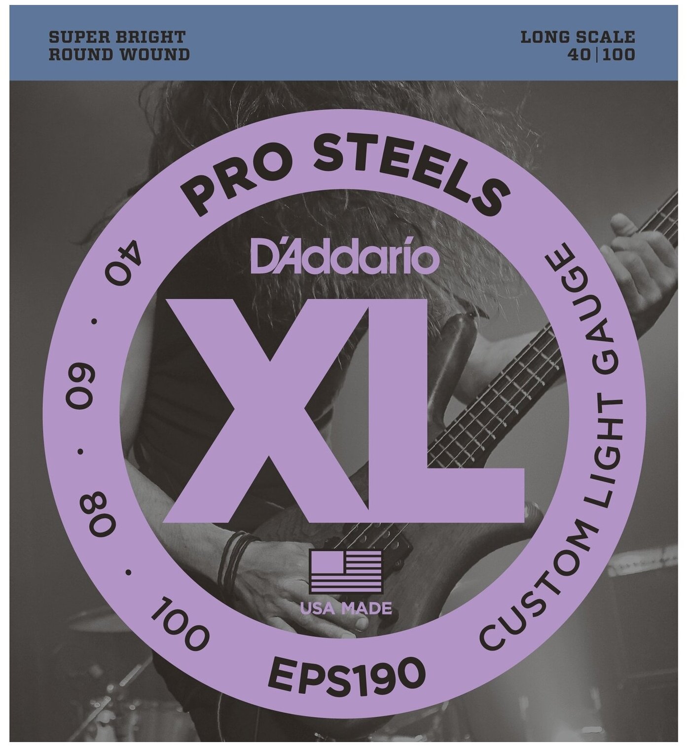 D'Addario EPS190 струны для бас-гит, Long, 40-100