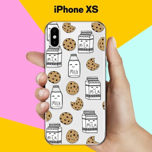 Силиконовый чехол Молоко и печеньки на Apple iPhone Xs