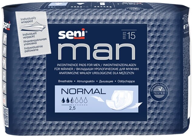 Прокладки для мужчин Seni Man Normal, 15 шт.