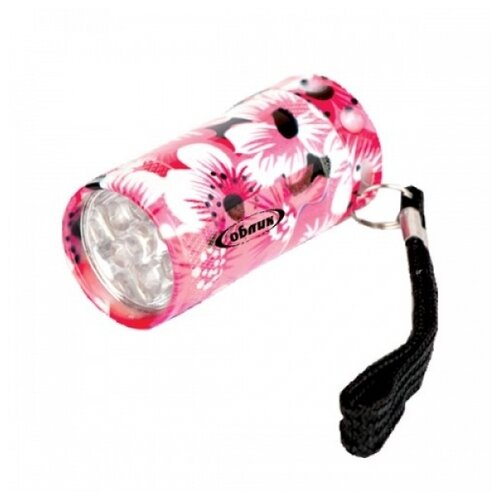 фото Фонарик облик led 1059 (6 св./диодов, 2*cr2032, рис."цветы") ассорти - 1 шт.