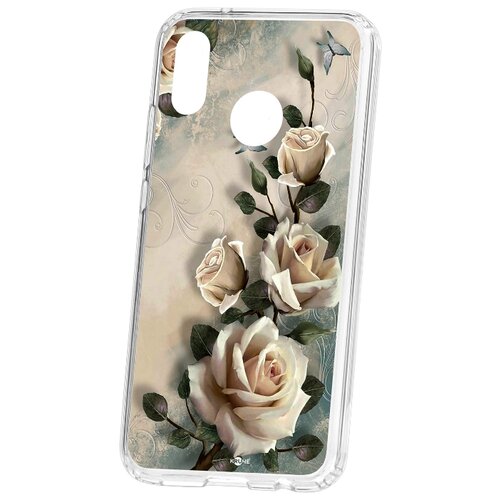 фото Чехол на huawei p20 lite kruche print белые розы