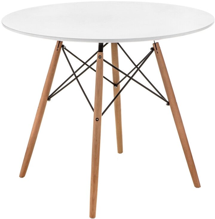 Стол Woodville Table 80 white / wood