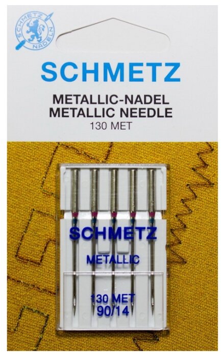 Игла/иглы Schmetz Metallic 130 MET 90/14 для металлизированных нитей