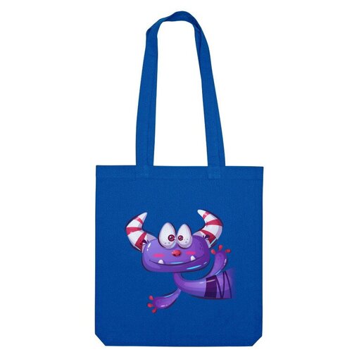 Сумка шоппер Us Basic, синий сумка фиолетовый монстр фиолетовый