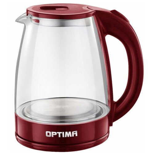 Чайник OPTIMA EK-1832G бордовый стекло 131100₽