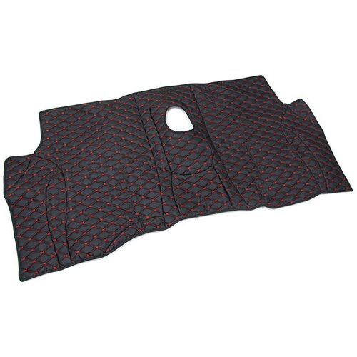 Ковры салона Газелист52 для Газель 3302 черная экокожа стеганая красный ромб 3617₽
