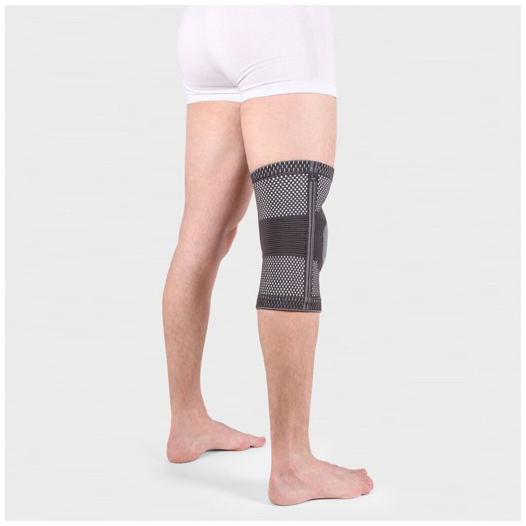 Бандаж на коленный сустав эластичный Ttoman KS-E03, Размер M, Серый