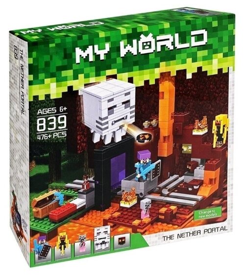 Конструктор Minecraft Портал в подземелье 839 476 деталей