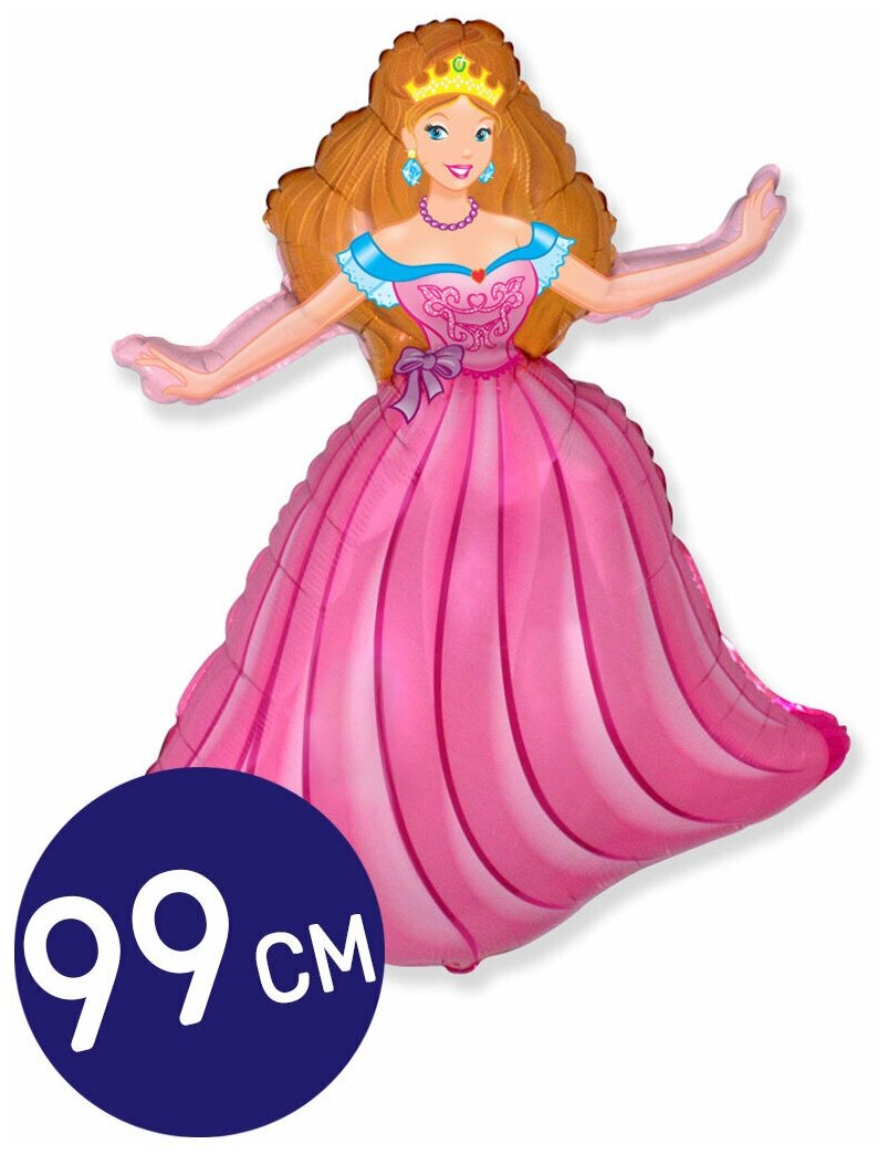 Воздушный шар фольгированный Flexmetal фигурный, Принцесса Disney, Аврора, 99 см