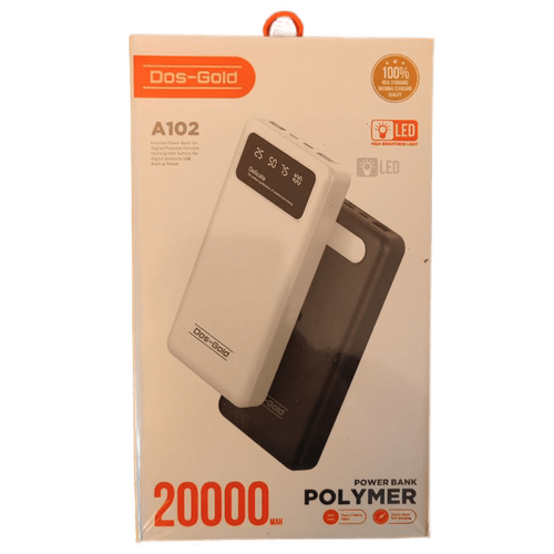 Dos-Gold A 102 Внешний аккумулятор (повер банк) 20000mAh c фонарём