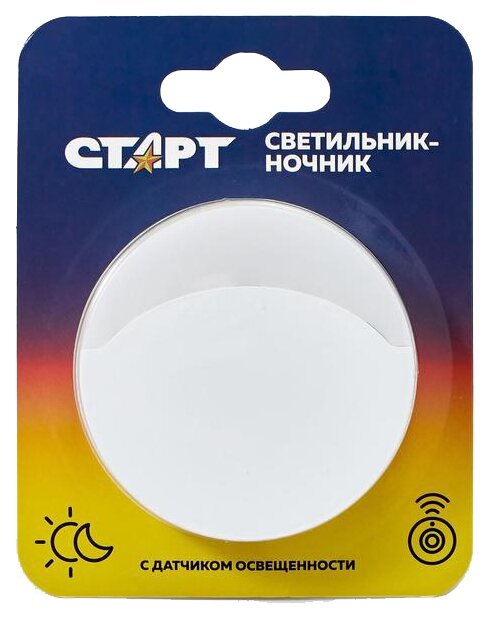 Ночник СТАРТ NL 1LED Круг 1 светодиодный, 0.45 Вт, цвет арматуры: белый