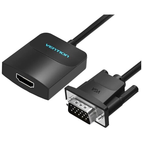 Мультимедиа конвертер Vention VGA + аудио > HDMI, гибкий, черный Мультимедиа конвертер Vention VGA M/HDMI F/mini Jack 3.5 mm F/micro USB 2.0 Type-B F (ACNBB) мультимедиа конвертер vention hdmi