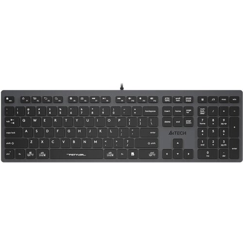 Клавиатура A4Tech Fstyler (FX50 GREY) серый USB slim Multimedia клавиатура проводная a4tech fstyler fk10 black grey