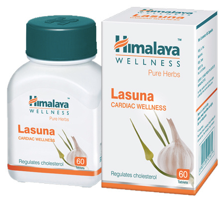 Таблетки Ласуна Хималая (Lasuna Himalaya) природный антибиотик, для контроля уровня холестерина, для здоровья сосудов, 60 таб.