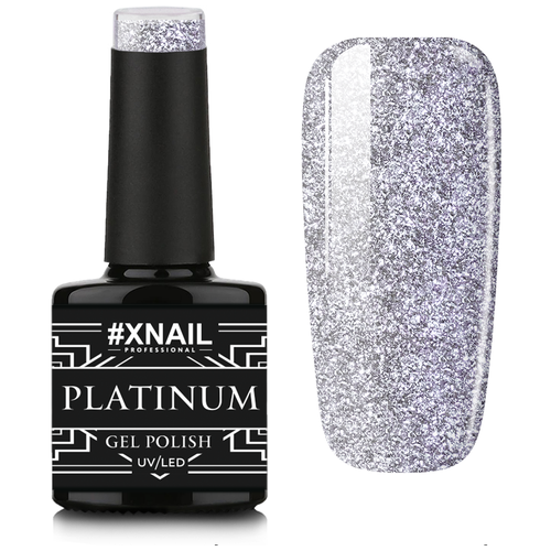 Гель лак XNAIL PROFESSIONAL Platinum жидкая фольга, для дизайна ногтей, 10 мл, № 28