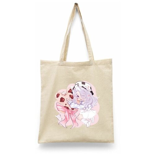 фото Сумка-шоппер унисекс каждому своё "кошка лана/блогер" черная