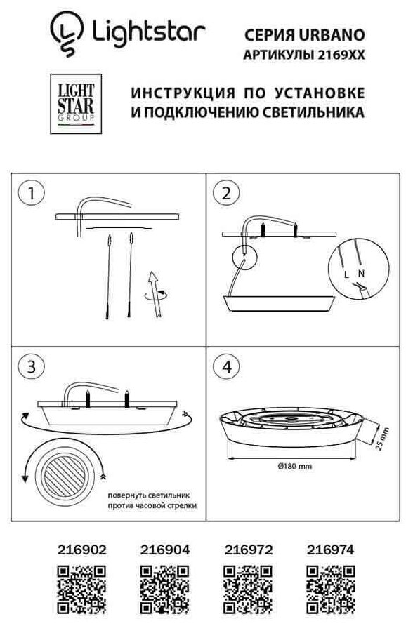 Накладной светильник Lightstar Urbano 216902 - фотография № 4