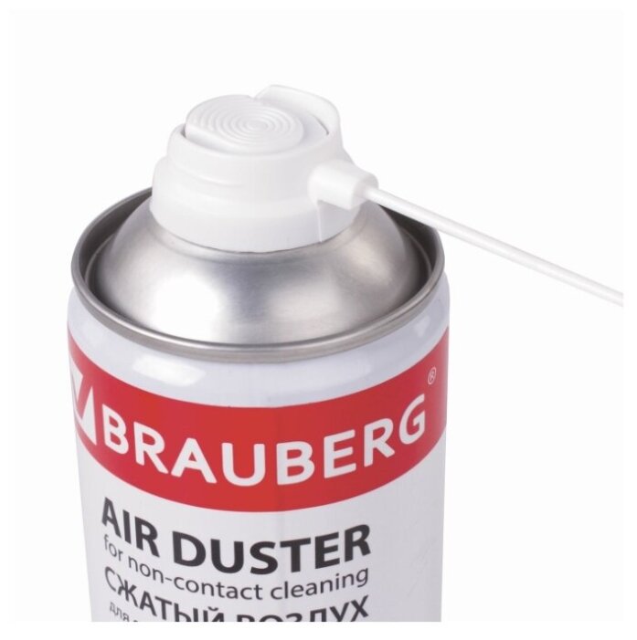 фото Баллон со сжатым воздухом BRAUBERG для очистки техники 400 мл, 513287