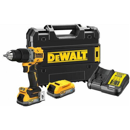 Аккумуляторная дрель-шуруповёрт 90Нм PowerStack DEWALT DCD800E2T